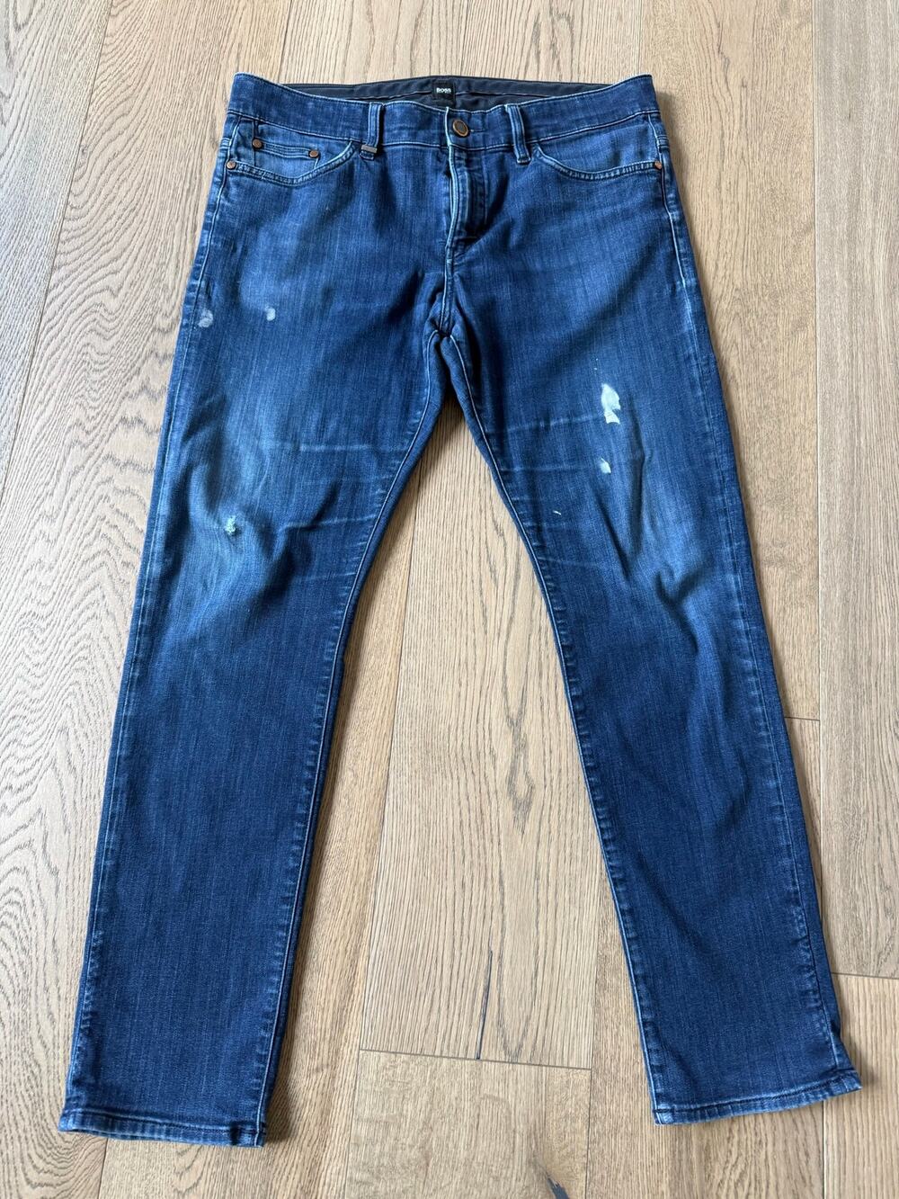 BOSS Hugo Boss Men's Stretch Slim Straight Blue Jeans 36x30